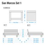 San Marcos bed massief acaciahout - in verschillende afmetingen - 160 x 200cm