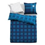 Biancheria da letto in satin con glitter Azzurro / Blu scuro - 135 x 200 cm + cuscino 80 x 80 cm