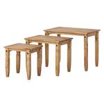 Set di tavolini Finca Rustica (3 pezzi) Legno massello pino Cerato