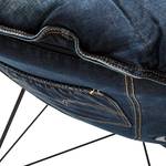 Schommelstoel UFO Jeans jeansblauw echt leer