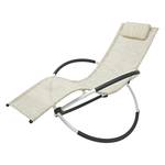 Chaise longue Galaxy II Aluminium/Matériau synthétique Beige