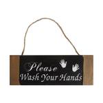 Écriteau Wash your Hands Noir