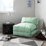 Slaapfauteuil Caneva geweven stof - Mintgroen