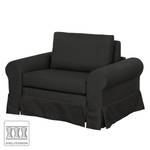 Fauteuil-lit LATINA Country avec housse Tissu - Tissu Doran : Noir - Largeur : 125 cm