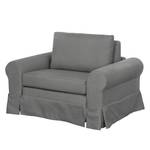 Fauteuil-lit LATINA Country avec housse Tissu - Tissu Doran : Gris - Largeur : 125 cm