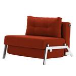 Fauteuil convertible Cubed 90 II Tissu - Tissu Mixed Dance : Burned Orange - Chrome