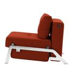 Fauteuil convertible Cubed 90 II Tissu - Tissu Mixed Dance : Burned Orange - Chrome