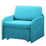 Fauteuil convertible Disley Tissu - Aqua - Avec accoudoirs