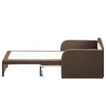 Fauteuil convertible Disley Tissu - Marron - Avec accoudoirs