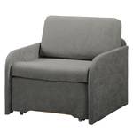 Fauteuil convertible Disley Tissu - Gris - Avec accoudoirs