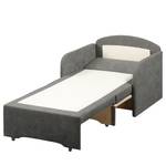 Fauteuil convertible Disley Tissu - Gris - Avec accoudoirs