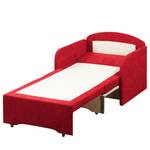 Slaapfauteuil Disley geweven stof - Rood - Met armleuningen