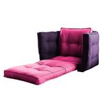 Fauteuil futon convertible Dice Rose vif / Aubergine