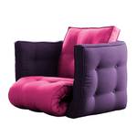 Fauteuil futon convertible Dice Rose vif / Aubergine