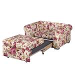 Fauteuil-lit LATINA Basic Country Matière tissée - Motif floral beige - Tissu Orgesa: Beige/Rose vif - Largeur : 125 cm