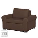 Fauteuil convertible Latina II Imitation cuir - Marron