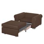 Fauteuil convertible Latina II Imitation cuir - Marron