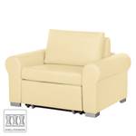 Fauteuil convertible Latina II Imitation cuir - Crème