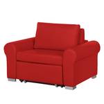 Fauteuil convertible Latina II Imitation cuir - Rouge