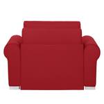 Slaapfauteuil LATINA Basic Country geweven stof - Stof Doran: Rood - Breedte: 125 cm