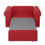 Slaapfauteuil LATINA Basic Country geweven stof - Stof Doran: Rood - Breedte: 125 cm