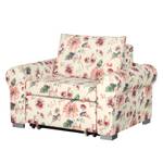 Slaapfauteuil LATINA Basic Country vlakweefsel - gebloemd - Geweven stof Gracia: Crèmekleurig / Rood