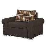 Fauteuil-lit LATINA Basic Country Tissu - Tissu Mueni /  Tissu Logan: Marron / Marron-Blanc