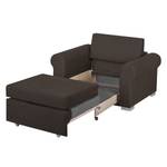 Fauteuil-lit LATINA Basic Country Tissu - Tissu Mueni /  Tissu Logan: Marron / Marron-Blanc - Largeur : 125 cm