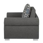 Fauteuil-lit LATINA Basic Country Tissu - Tissu Mueni /  Tissu Logan: Gris / carreaux Bleu-Gris