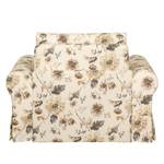 Fauteuil convertible Latina VIII Matière tissée - Motif floral - Beige / Marron