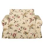 Fauteuil convertible Latina VI Toile tissée - Motif floral - Beige