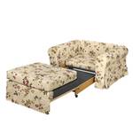 Fauteuil convertible Latina VI Toile tissée - Motif floral - Beige