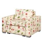 Slaapfauteuil Latina VIII vlakweefsel - gebloemd - Beige/roze