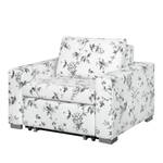 Fauteuil convertible Latina VII Matière tissée - Motif floral - Blanc / Gris