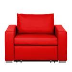 Fauteuil convertible Latina IV Imitation cuir - Rouge