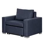 Slaapfauteuil LATINA Basic geweven stof - Stof Doran: Blauw - Breedte: 110 cm