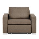 Fauteuil convertible LATINA basic Textile - Tissu Doran : Marron - Largeur : 110 cm