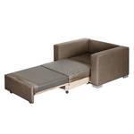 Fauteuil convertible LATINA basic Textile - Tissu Doran : Marron - Largeur : 110 cm