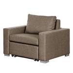 Fauteuil convertible LATINA basic Textile - Tissu Doran : Marron - Largeur : 110 cm