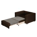 Fauteuil convertible LATINA basic Textile - Tissu Doran : Marron foncé