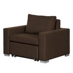 Fauteuil convertible LATINA basic Textile - Tissu Doran : Marron foncé