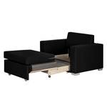 Fauteuil convertible LATINA basic Textile - Tissu Doran : Noir - Largeur : 110 cm