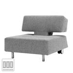 Fauteuil Long Horn geweven stof granietkleurig