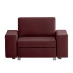 Fauteuil convertible Plaza Cuir véritable - Bordeaux - Sans fonction