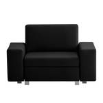 Fauteuil convertible Plaza Cuir véritable - Noir - Sans fonction