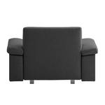 Fauteuil convertible Plaza Tissu - Anthracite - Accoudoir réglable