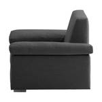 Fauteuil convertible Plaza Tissu - Anthracite - Accoudoir réglable