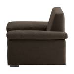 Fauteuil convertible Plaza Tissu - Marron - Accoudoir réglable