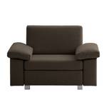 Fauteuil convertible Plaza Tissu - Marron - Accoudoir réglable