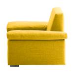 Fauteuil convertible Plaza Tissu - Jaune - Accoudoir réglable